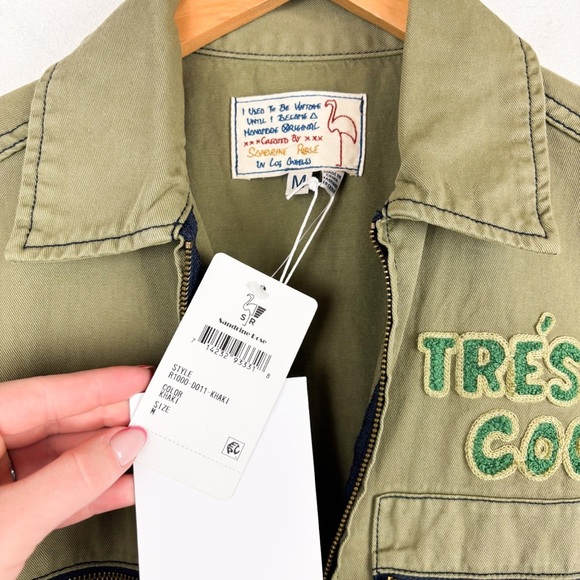 NWT Sandrine Rose X Free People Green Khaki Jumpsuit Sz M - Picture 7 of 11